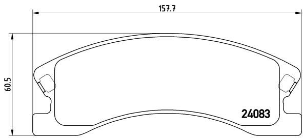 Zestaw klocków hamulcowych, hamulce tarczowe BREMBO P 37 008