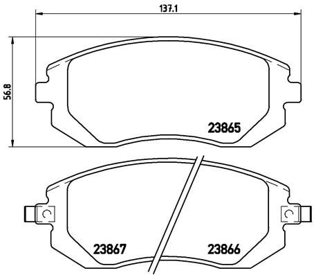 Zestaw klocków hamulcowych, hamulce tarczowe BREMBO P 78 013