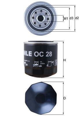 Filtr oleju KNECHT OC 28