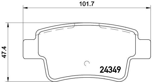 Zestaw klocków hamulcowych, hamulce tarczowe BREMBO p 23 104