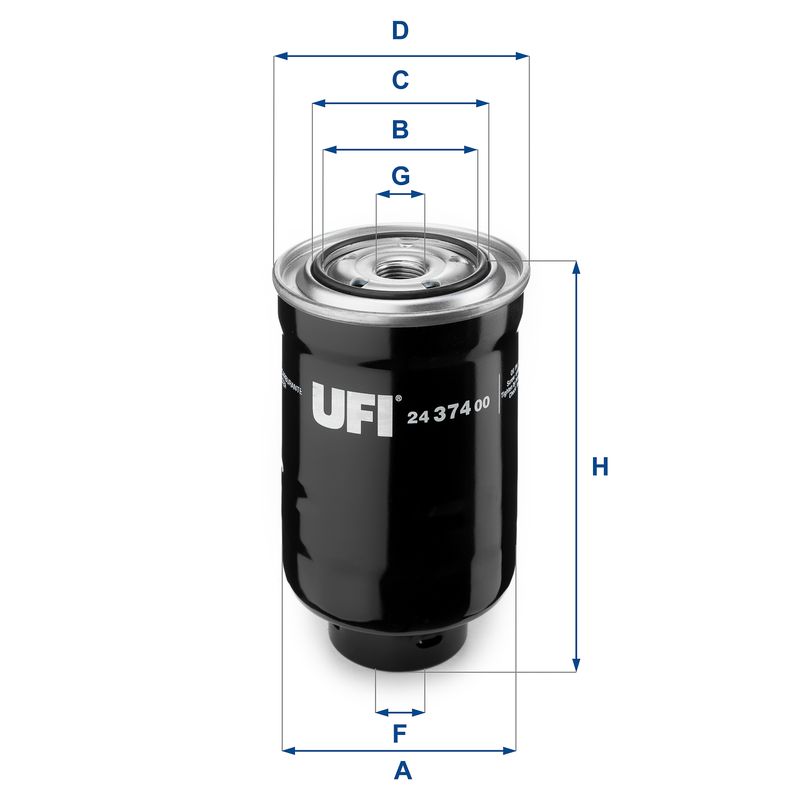 Filtr paliwa UFI 24.374.00