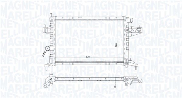 Chłodnica, układ chłodzenia silnika MAGNETI MARELLI 350213191600
