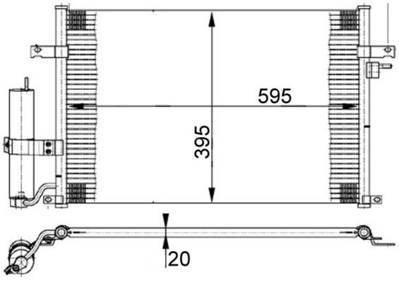Skraplacz, klimatyzacja MAHLE AC384000S