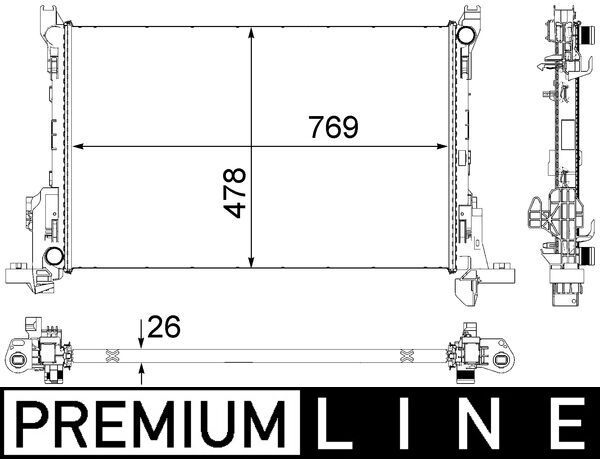 Chłodnica, układ chłodzenia silnika MAHLE cr 84 000p