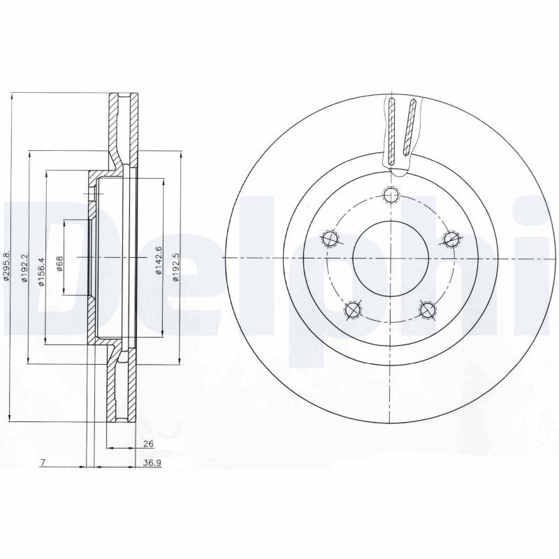 Tarcza hamulcowa DELPHI BG4109C