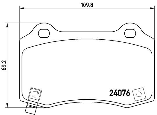 Zestaw klocków hamulcowych, hamulce tarczowe BREMBO P 11 024