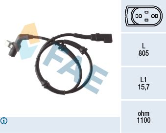 Czujnik, prędkość obrotowa koła FAE 78041