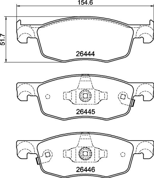 Zestaw klocków hamulcowych, hamulce tarczowe BREMBO P 83 185