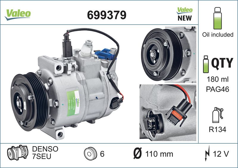 Sprężarka, klimatyzacja VALEO 699379
