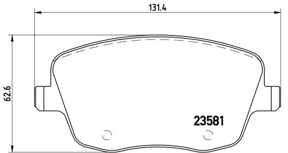 Zestaw klocków hamulcowych, hamulce tarczowe BREMBO P 85 057