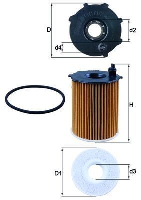 Filtr oleju MAHLE OX171/2D