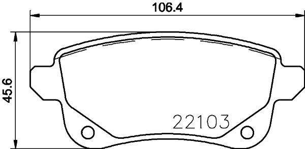 Zestaw klocków hamulcowych, hamulce tarczowe BREMBO P 68 064