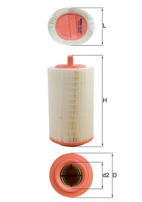 Filtr powietrza KNECHT LX 1277