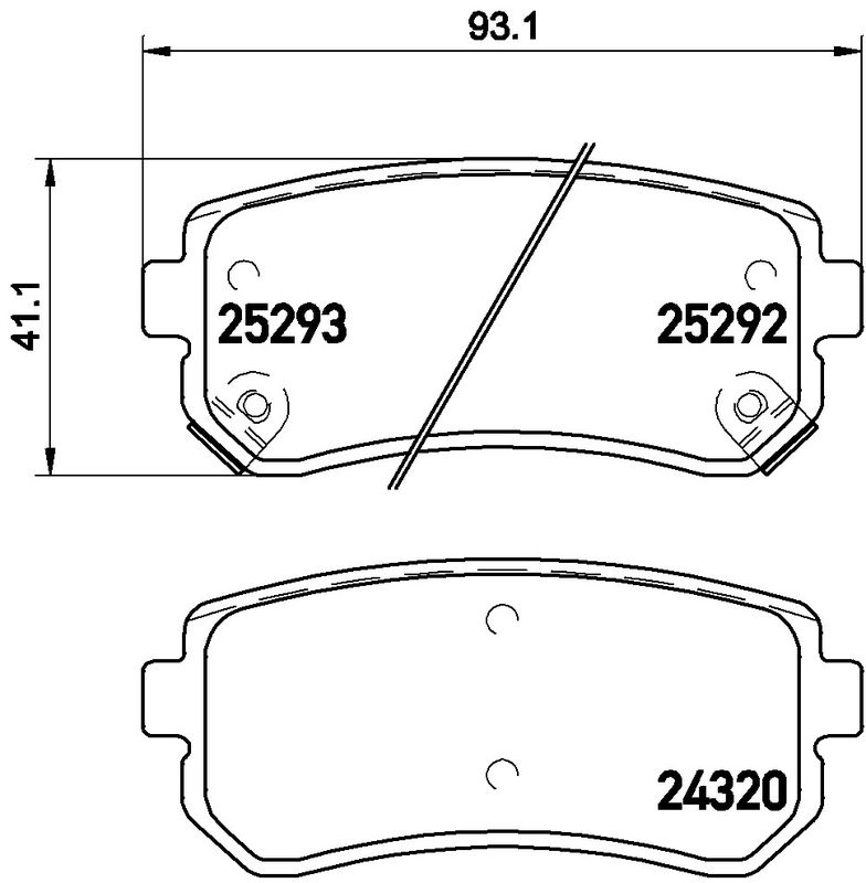 Zestaw klocków hamulcowych, hamulce tarczowe BREMBO P 30 051