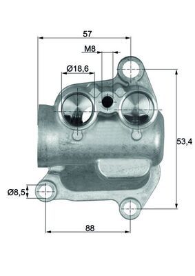 Termostat, chłodzenie oleju MAHLE TO 12 100