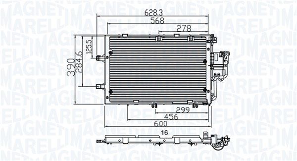 Skraplacz, klimatyzacja MAGNETI MARELLI 350203891000