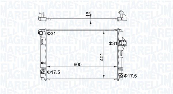 Chłodnica, układ chłodzenia silnika MAGNETI MARELLI 350213208300
