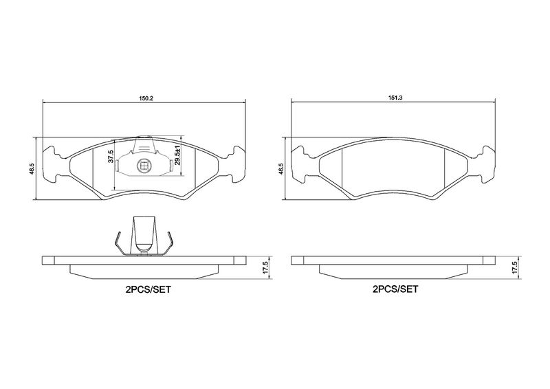 Zestaw klocków hamulcowych, hamulce tarczowe BREMBO P 24 043