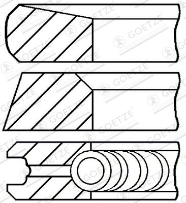 Zestaw pierścieni tłokowych Goetze Engine 08-113500-00