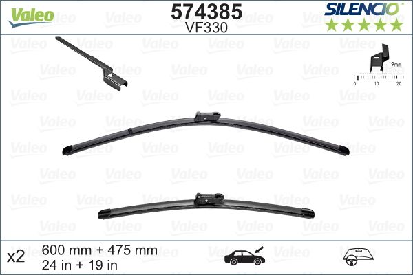 Pióro wycieraczki VALEO 574385