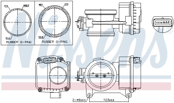 Korpus przepustnicy NISSENS 955096