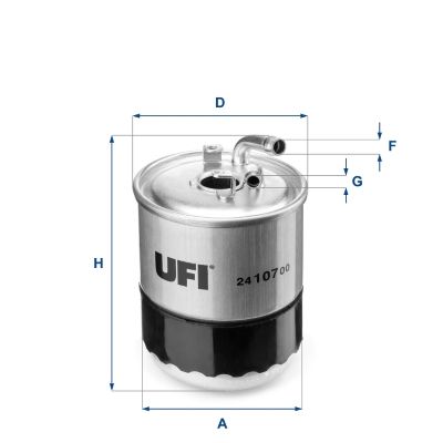 Filtr paliwa UFI 24.107.00