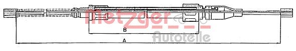 Cięgło, hamulec postojowy METZGER 10.745