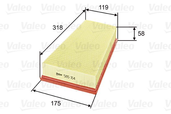 Filtr powietrza VALEO 585164