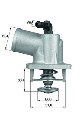 Termostat, płyn chłodzący MAHLE TI5592D