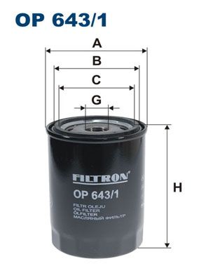 Filtr oleju FILTRON OP 643/1
