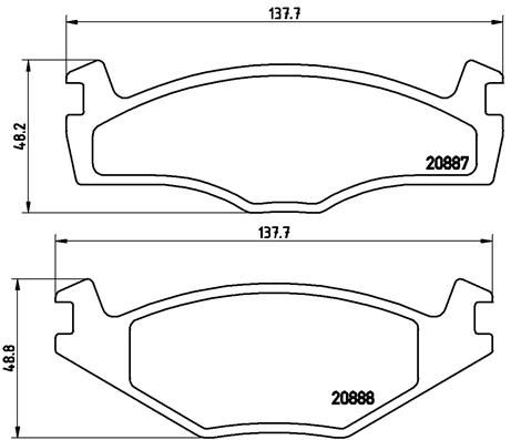 Zestaw klocków hamulcowych, hamulce tarczowe BREMBO P 85 012