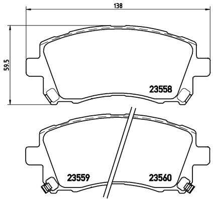 Zestaw klocków hamulcowych, hamulce tarczowe BREMBO P 78 010X