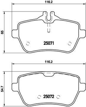 Zestaw klocków hamulcowych, hamulce tarczowe BREMBO P 50 103
