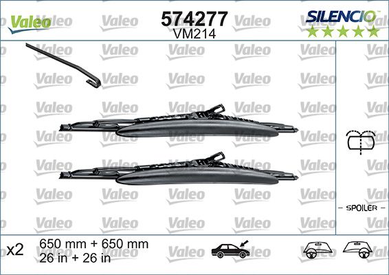 Pióro wycieraczki VALEO 574277