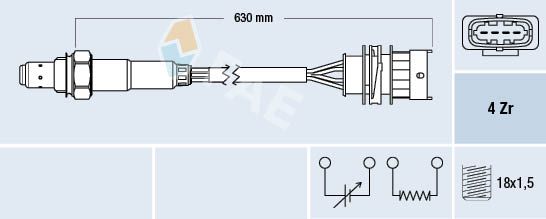 Sonda lambda FAE 77156