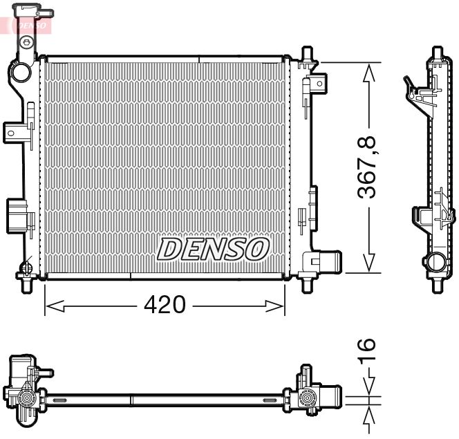 Chłodnica, układ chłodzenia silnika DENSO DRM43005