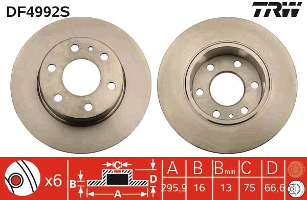 Tarcza hamulcowa TRW DF4992S