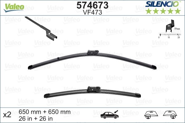 Pióro wycieraczki VALEO 574673