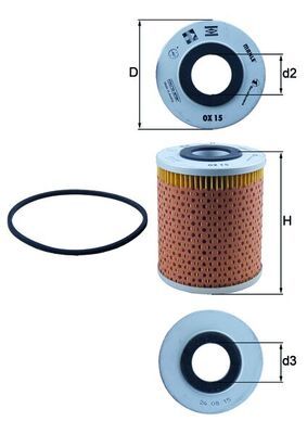 Filtr oleju MAHLE OX15D