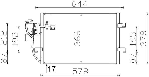 Skraplacz, klimatyzacja MAHLE AC351000S