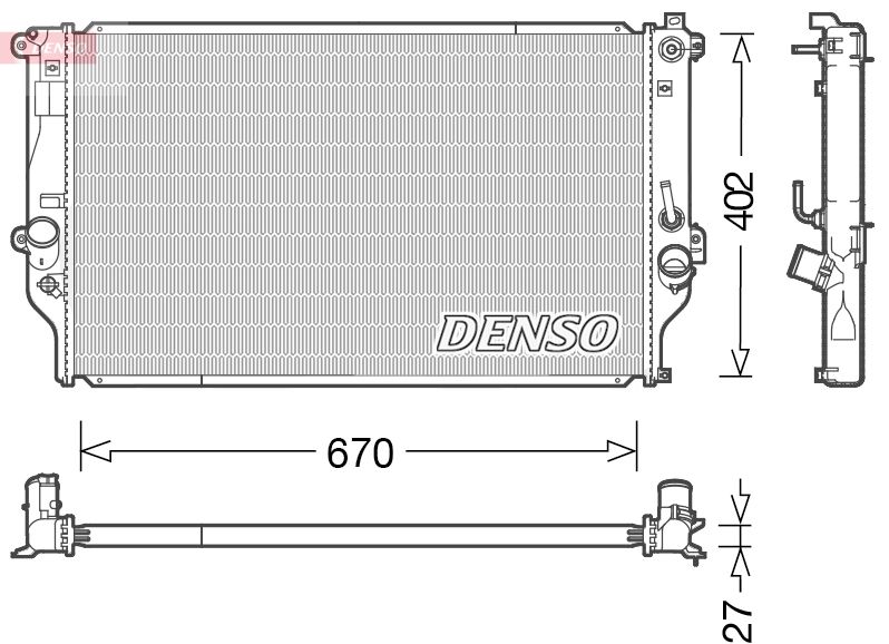 Chłodnica, układ chłodzenia silnika DENSO DRM50092