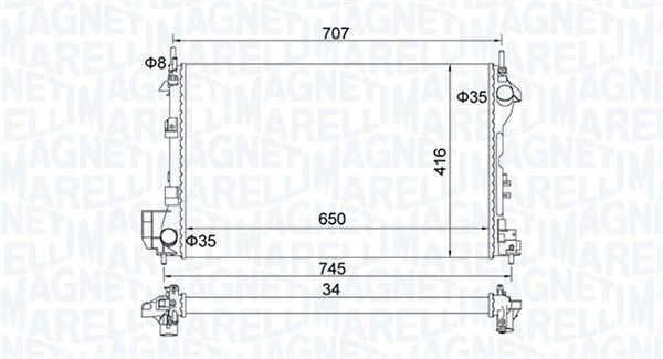 Chłodnica, układ chłodzenia silnika MAGNETI MARELLI 350213195700