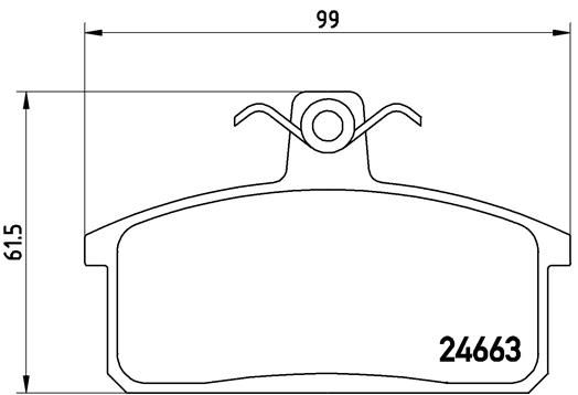 Zestaw klocków hamulcowych, hamulce tarczowe BREMBO P 79 007