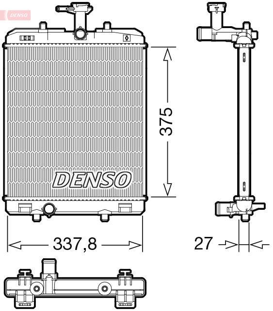 Chłodnica, układ chłodzenia silnika DENSO DRM50134