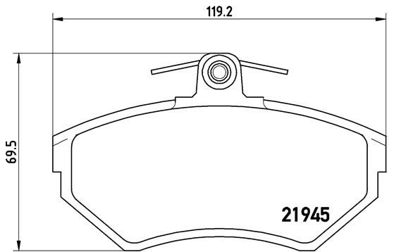 Zestaw klocków hamulcowych, hamulce tarczowe BREMBO P 85 032
