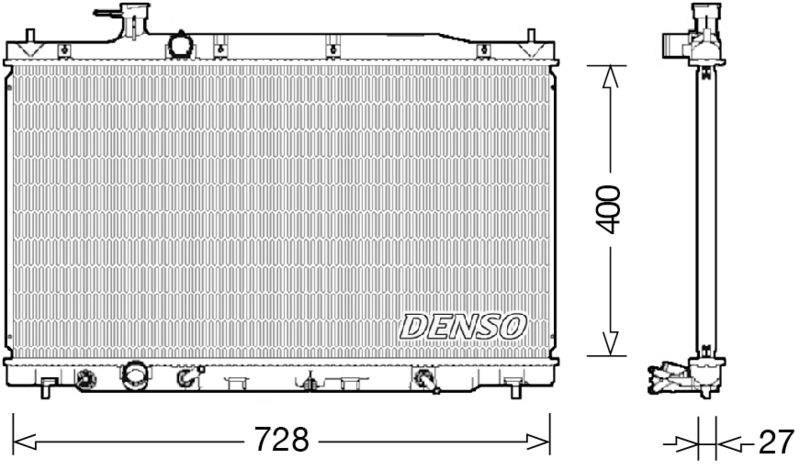 Chłodnica, układ chłodzenia silnika DENSO DRM40033