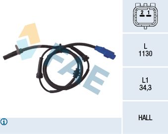 Czujnik, prędkość obrotowa koła FAE 78034