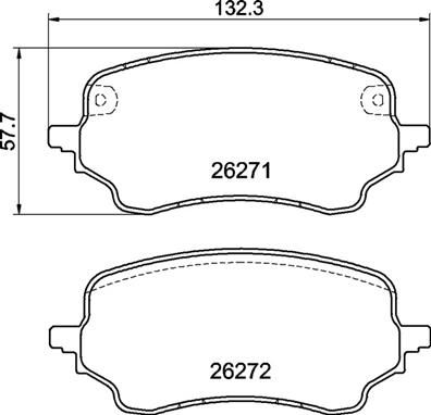 Zestaw klocków hamulcowych, hamulce tarczowe BREMBO P 24 236