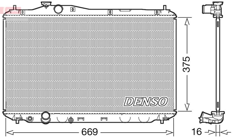 Chłodnica, układ chłodzenia silnika DENSO DRM40042