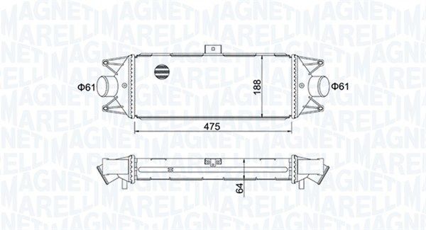 Chłodnica powietrza doładowującego MAGNETI MARELLI 351319204010